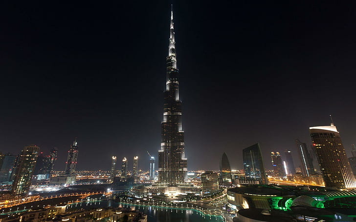 Бурдж Халифа, Бурдж Халифа, архитектура, Дубай, здания, небоскребы, природа и пейзажи, HD обои