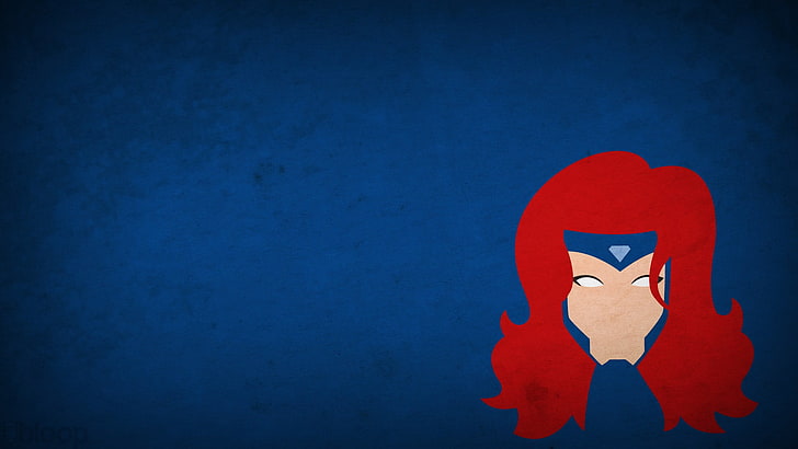 rudowłosy kobiecy plakat, superbohaterka, Marvel Comics, Marvel Heroes, Blo0p, Jean Grey, X-Men, Tapety HD