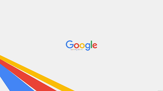 google, logo, otwierane drzwi, kolorowe paski, Technologia, Tapety HD HD wallpaper