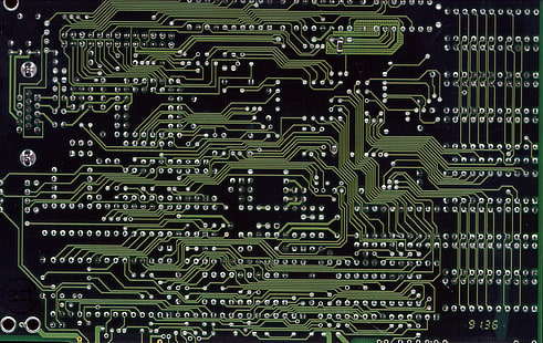 green and black circuit board, technology, circuits, electronics, hardware, HD wallpaper HD wallpaper
