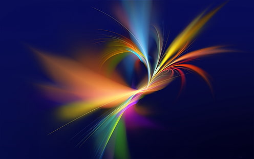 многоцветна светлинна илюстрация, абстрактно, боя, цветно, дим, HD тапет HD wallpaper