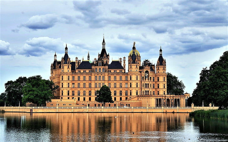 Palaces, Schwerin Palace, Architecture, HD wallpaper