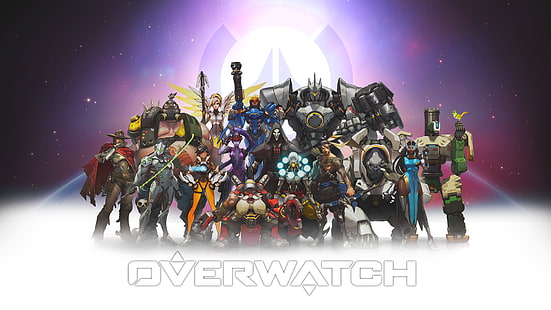 Symmetra (Overwatch), Mercy (Overwatch), Roadhog (Overwatch), Winston (Overwatch), Genji (Overwatch), Torbjörn (Overwatch), Hanzo (Overwatch), Zenyatta (Overwatch), Pharah (Overwatch), Bastion (Overwatch), McCree (Overwatch), วอลล์เปเปอร์ HD HD wallpaper