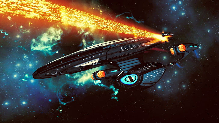 ภาพประกอบเครื่องบิน Star Wars สีเทาและสีน้ำเงิน Star Trek วิดีโอเกมอวกาศยานอวกาศ, วอลล์เปเปอร์ HD