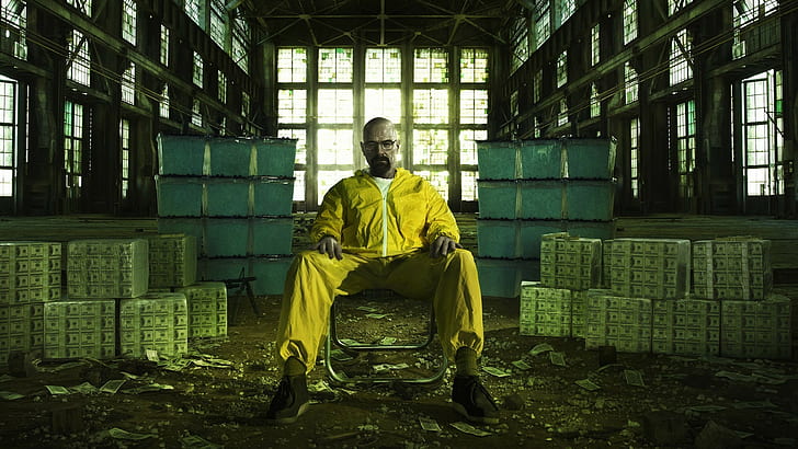 Bryan Cranston Walter White Breaking Bad Methamphetamine TV Heisenberg lärare pengar, HD tapet
