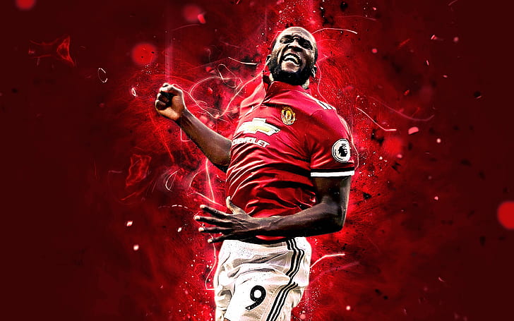Soccer, Romelu Lukaku, Belgian, Manchester United F.C., HD wallpaper