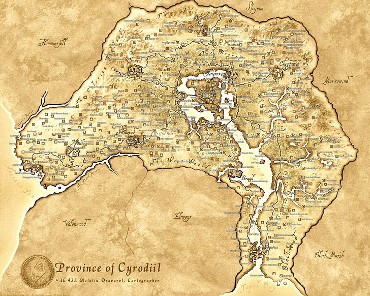 mapa, The Elder Scrolls, The Elder Scrolls IV: Oblivion, Fondo de pantalla HD