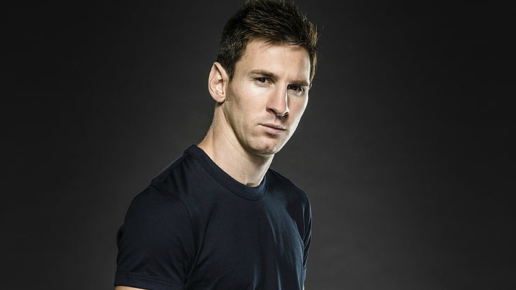 man wearing black crew-neck t-shirt, Lionel Messi, soccer, football, The best players 2016, 4k, HD wallpaper