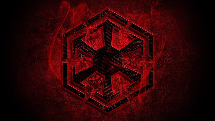 red and black logo, Star Wars, HD wallpaper