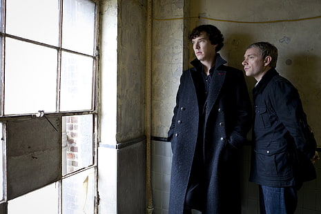 Sherlock Holmes, Sherlock, John Watson, Benedict Cumberbatch, Martin hombre, Fondo de pantalla HD HD wallpaper