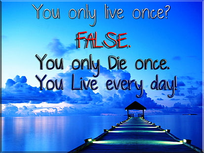 You only live once? text, Misc, Motivational, HD wallpaper HD wallpaper