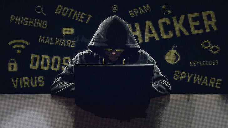 Anonymous, computer, hackers, hacking, HD wallpaper