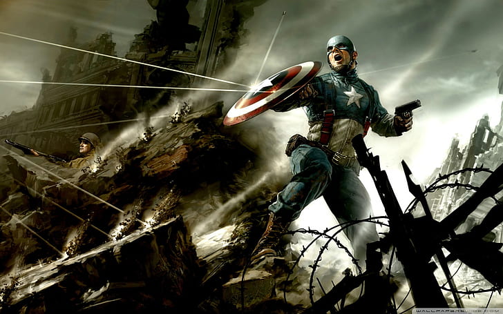 Capitán América Steve Rogers Shield Bullets HD, dibujos animados / cómic, américa, capitán, escudo, steve, bullets, rogers, Fondo de pantalla HD