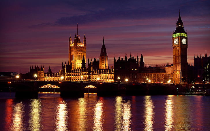 Londres à noite, Londres, noite, HD papel de parede