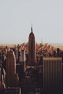 مبنى إمباير ستيت ، نيويورك ، الطبيعة ، ناطحة سحاب ، مدينة نيويورك، خلفية HD HD wallpaper