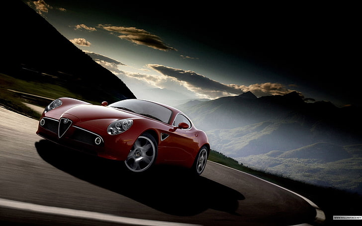 кола, Alfa Romeo, Alfa Romeo 8C, HD тапет