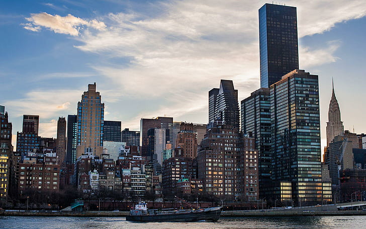 뉴욕의 고층 빌딩, 뉴욕시 건물, 세계, 1920x1200, 뉴욕시, 뉴욕, HD 배경 화면