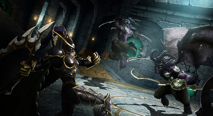 Screenshot der Spielanwendung, World of Warcraft, Warcraft, Wow, Kunst, Demon Hunter, Demon, Illidan Stormrage, Night Elf, HD-Hintergrundbild
