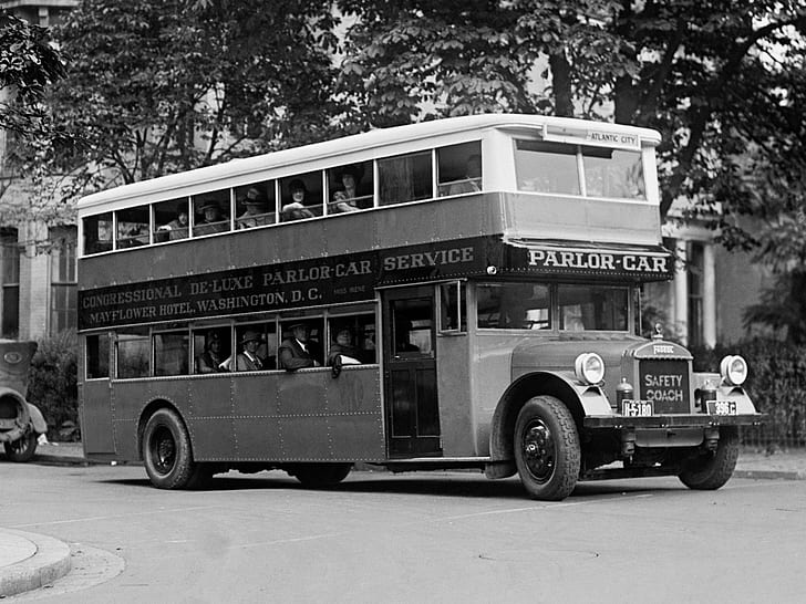 1921, bus, autocar, pont, double, fageol, rétro, sécurité, transport, Fond d'écran HD