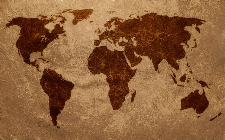 1920x1200, цифровое искусство, Земля, Карта, карта мира, 4k карта мира, HD обои