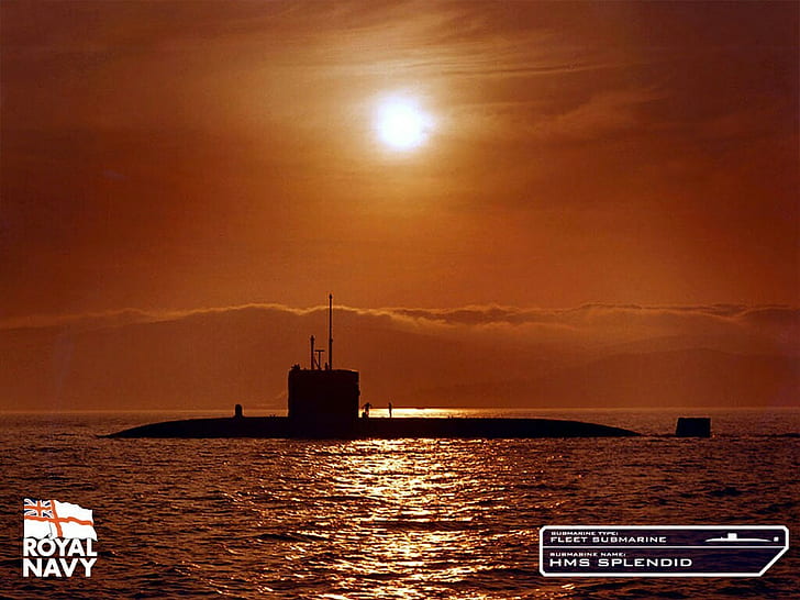подводница, Кралски флот, HMS Splendid, ядрени подводници, военни, HD тапет