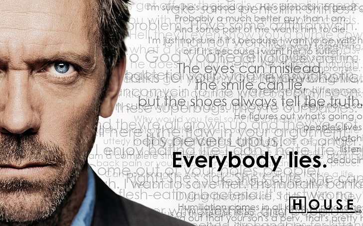 quotes dr house hugh laurie everybody lies house md 1280x800  Architecture Houses HD Art , Quotes, Dr House, HD wallpaper