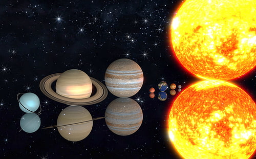 Galaxie, Weltraum, Erde, Planeten, Galaxie, Saturn, Merkur, Mars, Jupiter, Venus, Sonnensystem, Uranus, Neptun, HD-Hintergrundbild HD wallpaper