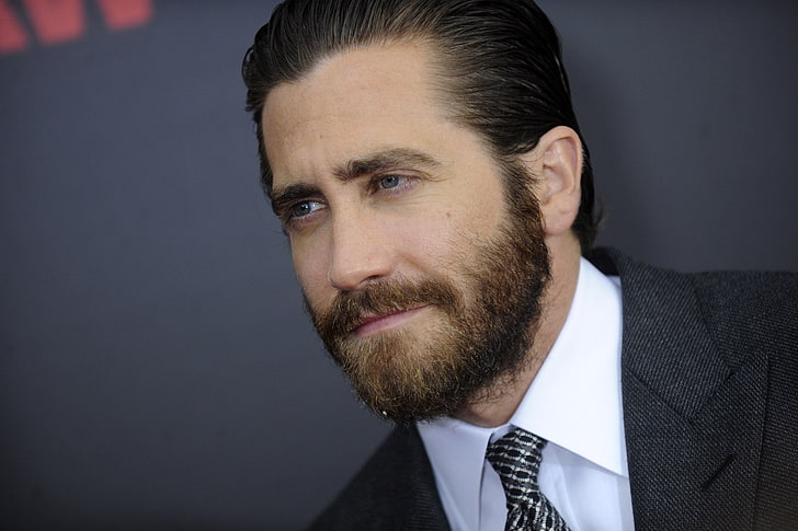 Jake Gyllenhaal, jake gyllenhaal, actor, beard, jacket, HD wallpaper