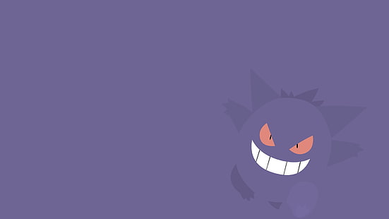 Покемон генгар иллюстрация, монстр, страх, зубы, HD обои HD wallpaper