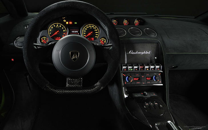 2011 Lamborghini Gallardo LP 570 4 Superleggera Interior, black and red car interior setup, 2011, interior, lamborghini, gallardo, superleggera, cars, HD wallpaper
