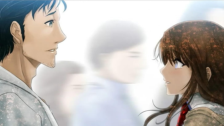 Steins; Gate, Makise Kurisu, Okabe Rintarou, Anime, Anime Boys, Anime Girls, HD-Hintergrundbild