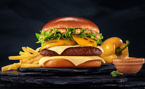 papryka, hamburger, burger, McDonald's, Tapety HD HD wallpaper