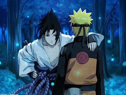 Naruto anime TV show ancora screenshot, Anime, Naruto, Naruto Uzumaki, Sasuke Uchiha, Sfondo HD HD wallpaper