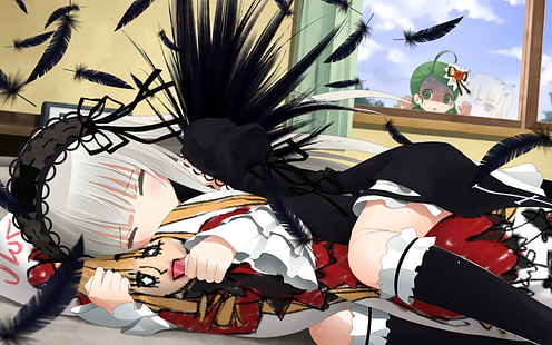 Rozen Maiden, Suigintou, Kanaria, Kirakishou, Flügel, HD-Hintergrundbild HD wallpaper