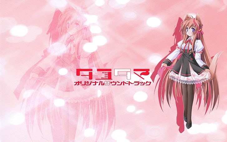 Wallpaper digital anime Original Soundtrack, ciuman tayutama pada dewa, gadis, gaun, telinga, ekor, Wallpaper HD