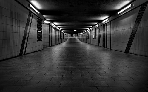 белая керамическая стена, метро, ​​стена, тоннель, метрополитен, тоннели, метро, ​​подземный переход, метро, ​​метрополитен, HD обои HD wallpaper