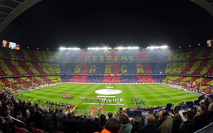 Fc Barcelona Camp Nou Stadium Green Football Stadium Sports Football Hd Wallpaper Wallpaperbetter