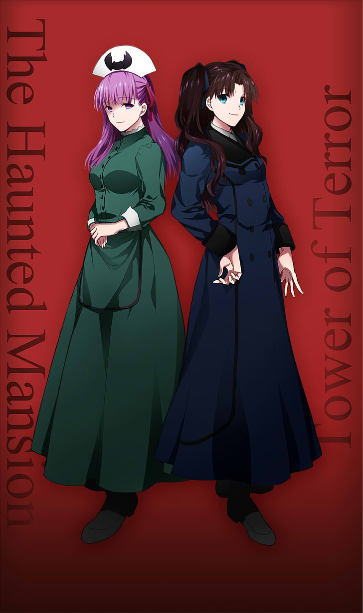 Fate Series, Fate / Stay Night, chicas anime, Sakura Matou, Tohsaka Rin, Matou Sakura, Fondo de pantalla HD, fondo de pantalla de teléfono
