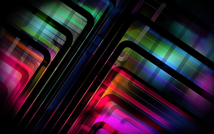 warna-warni, garis, abstrak, seni digital, Wallpaper HD