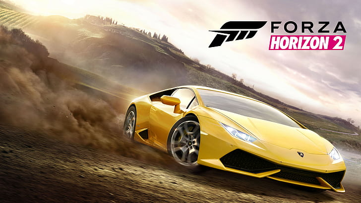 8к, лес, машина, Forza Horizon 2, видеоигры, Lamborghini Huracan LP 610-4, HD обои