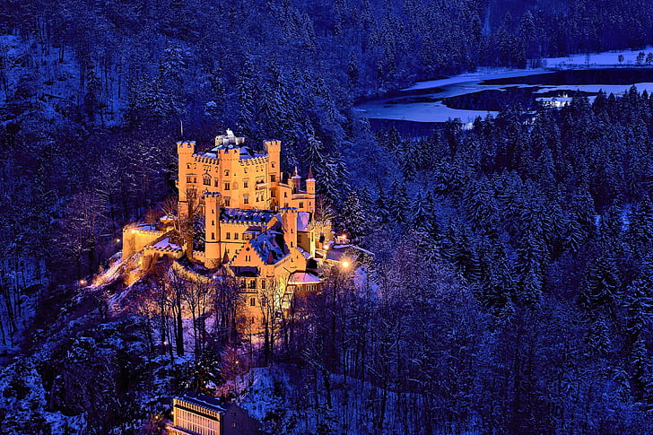 château, Hohenschwangau, Allemagne, Fond d'écran HD
