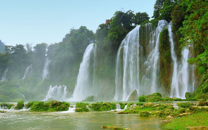 Ban Gioc Falls, cascadas, naturaleza, paisajes, verde, cascada, Fondo de  pantalla HD | Wallpaperbetter