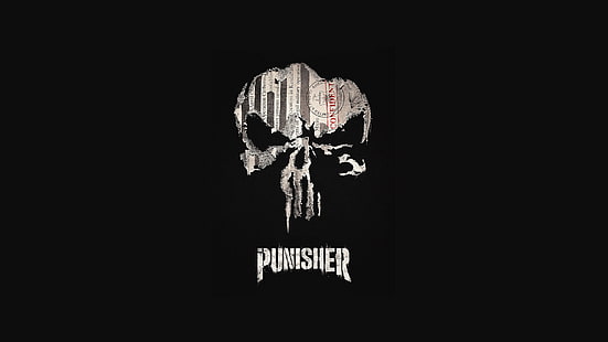 Marvel Comics, Logo, Punisher, Fond d'écran HD HD wallpaper