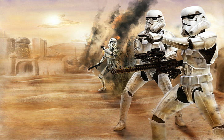 Star Wars Stormtroopers Elite Soldiers Of The Royal Army Battlefield วอลเปเปอร์ HD สำหรับเดสก์ท็อป, วอลล์เปเปอร์ HD