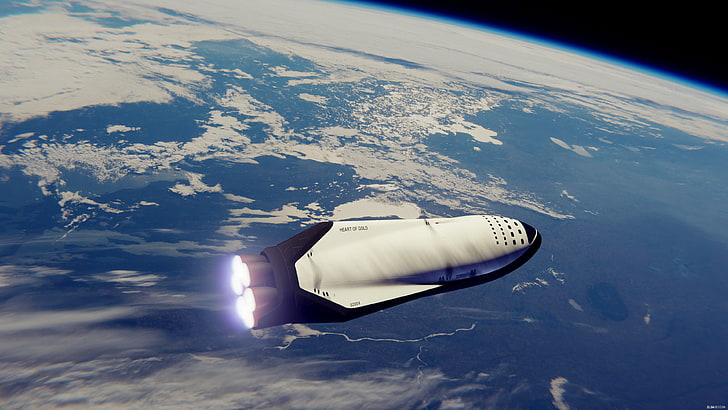 Raumschiff, spacex, HD-Hintergrundbild
