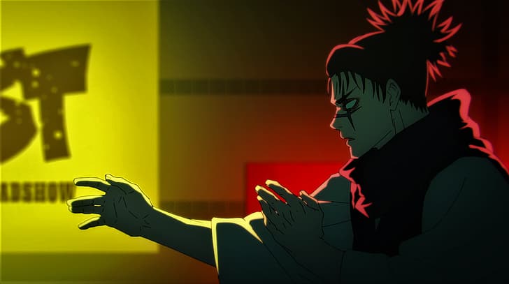 Jujutsu Kaisen, Choso (Jujutsu Kaisen), mani, luci, panino, anime, screenshot di anime, ragazzi anime, Sfondo HD