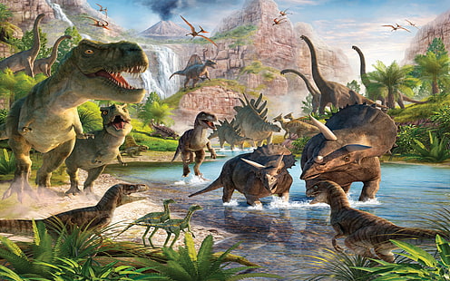 Dinosaurier bakgrundsbilder för skrivbordet 11686 Full HD Wallpaper, HD tapet HD wallpaper
