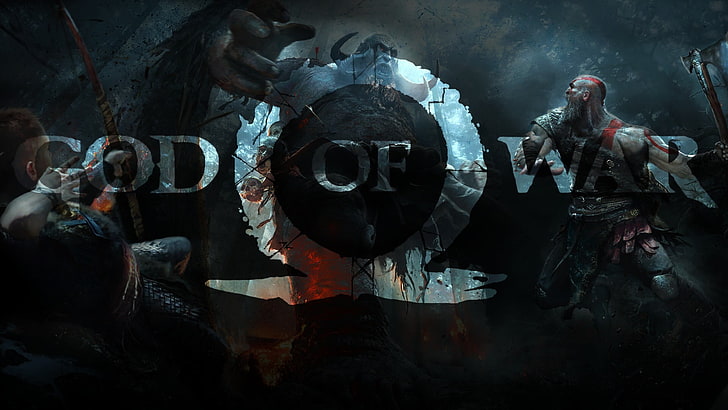 God Of War 3D tapety, God of War, God of War 4, gry wideo, Kratos, Omega, God of War (2018), Bóg, Tapety HD