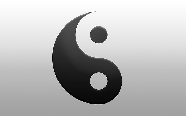 Yin and Yang, symbols, HD wallpaper