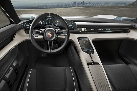 800v, ​​superbil, elbilar, interiör, Porsche Taycan, HD tapet HD wallpaper